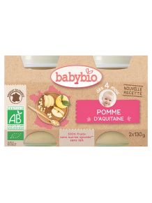 Pommes d'Aquitaine vanille 2x130gr dès 4 mois