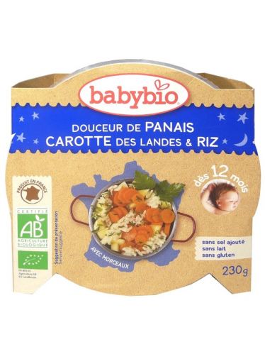Assiette Douceur de Panais, carotte et polenta 12mois+