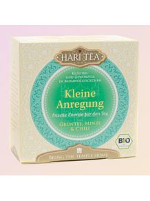 Thé vert bio Hari Tea, "Circulation", thé vert ,menthe et piment DLUO 12/2022