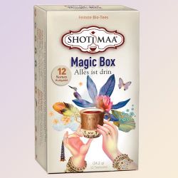 Boîte cadeau SHOTI MAA MAGIC BOX ,assortiment de 12 infusions bio ayurvédiques