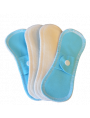 Lot 4 Mini protège slip lavable imperméable - Coton Bio - Turquoise