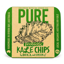 Chips de choux Kale Bio avec l'aneth & Oignon Vegan dluo 18/02/21