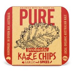 Chips de choux Kale Bio à l'ail et épices Vegan DLUO 03/2021
