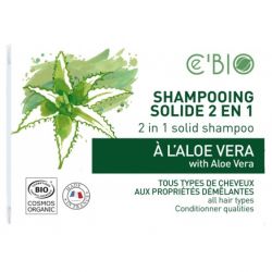 Shampoing solide 2 en1 à l'Aloé Vera Bio 85g - Cosmonaturel