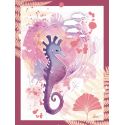 Affiche hippocampe Rose A3 - MoonChild Illustration