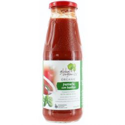 Tomate Passata (Purée) au Basilic Bio (Verre) 680g DDM DEC 2023 - Global Organics