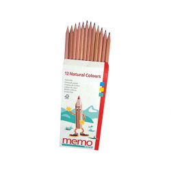 Crayons de couleur écologiques - MEMO - Boite de 12