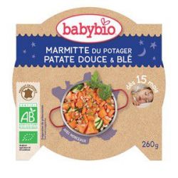 Assiette Bonne nuit Marmite du potager Patates Douces Blé dés 15 mois DLUO18/03/2022